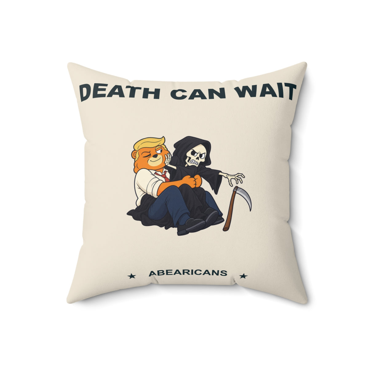 Death Can Wait — Abearicans Throw Pillow