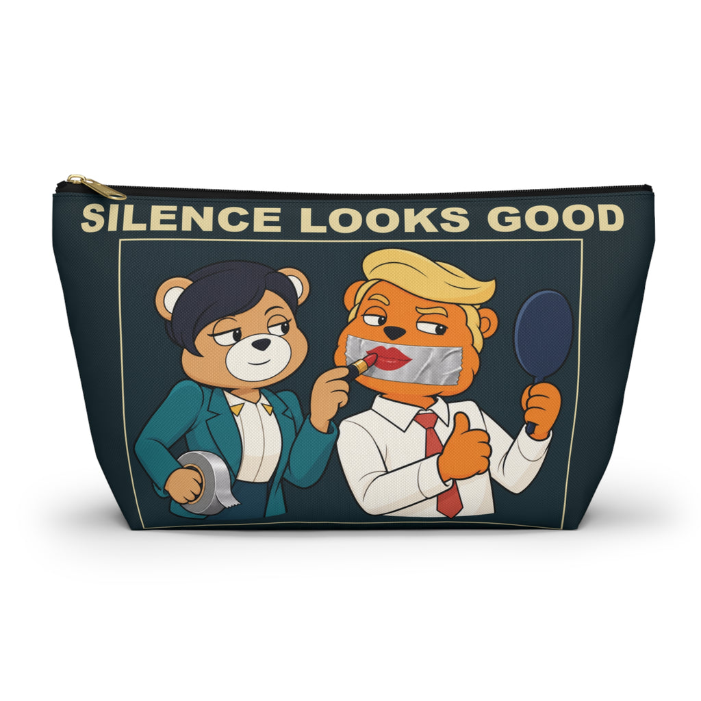 Silence Looks Good — Abearicans Accessory Pouch