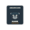 Hank Character Club Die-Cut Sticker