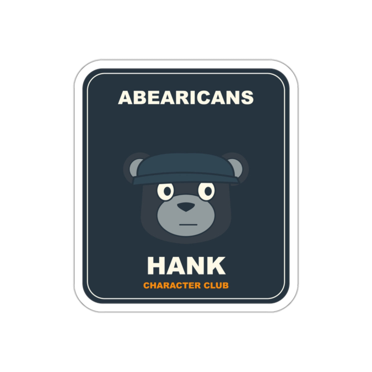 Hank Character Club Die-Cut Sticker