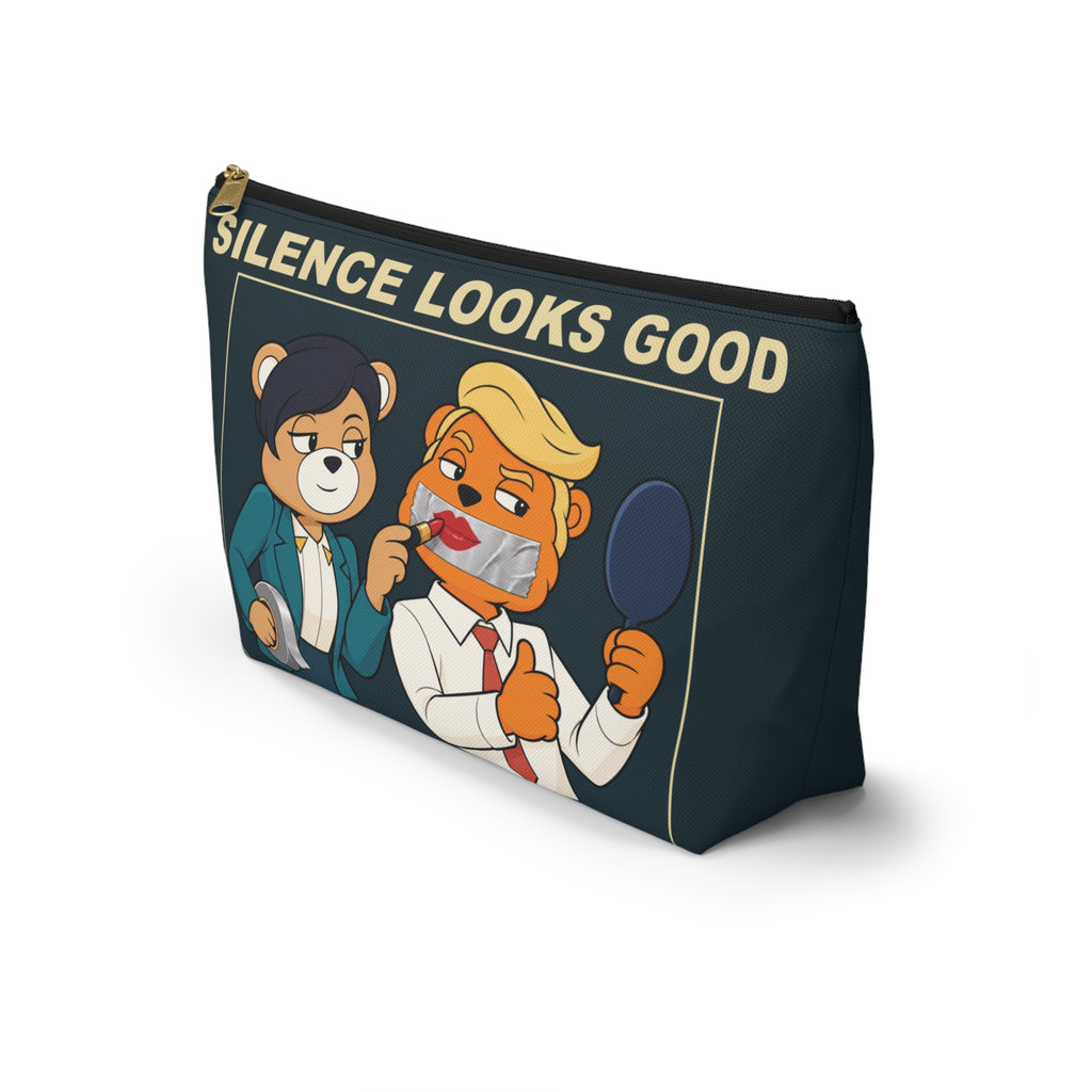 Silence Looks Good — Abearicans Accessory Pouch