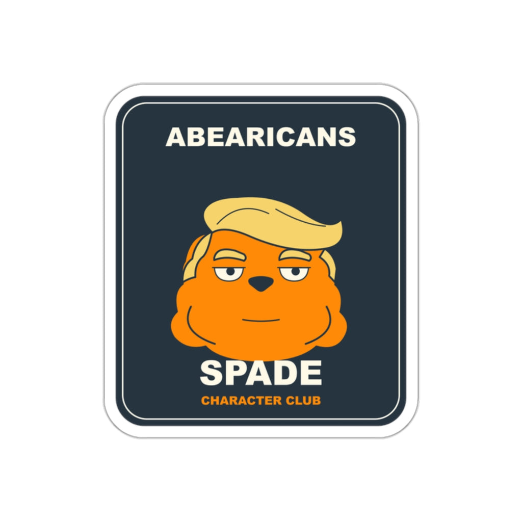 Spade Character Club Die-Cut Sticker