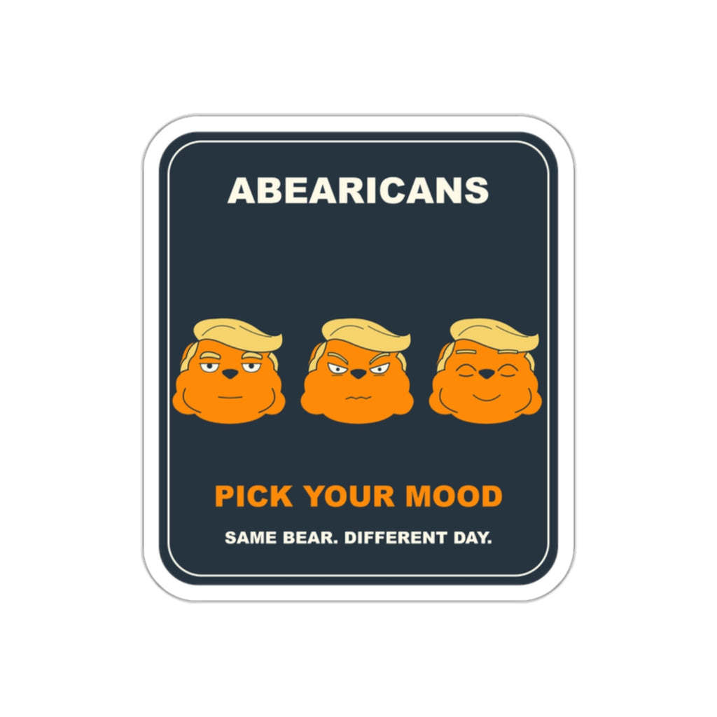 Three Moods Die-Cut Sticker