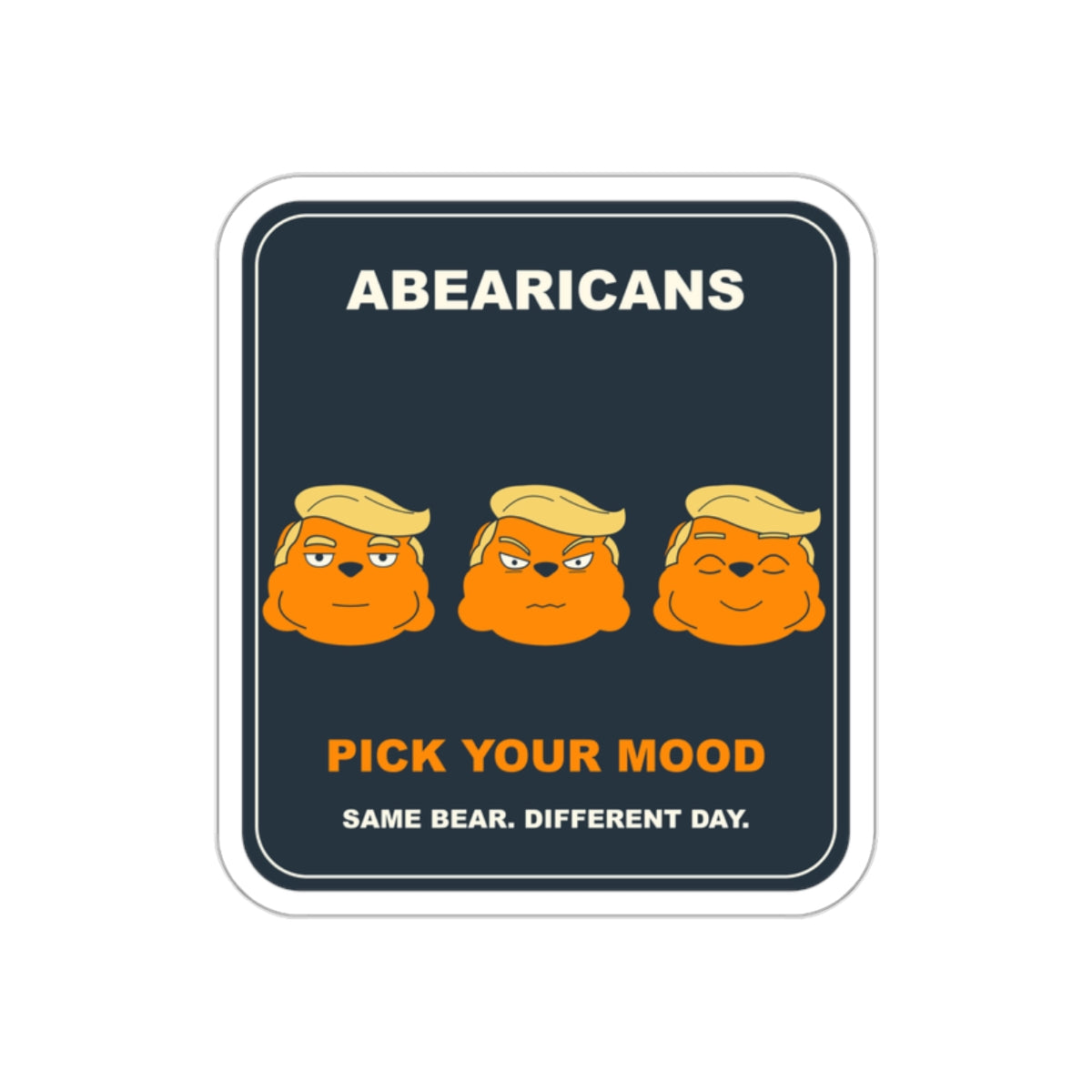 Three Moods Die-Cut Sticker